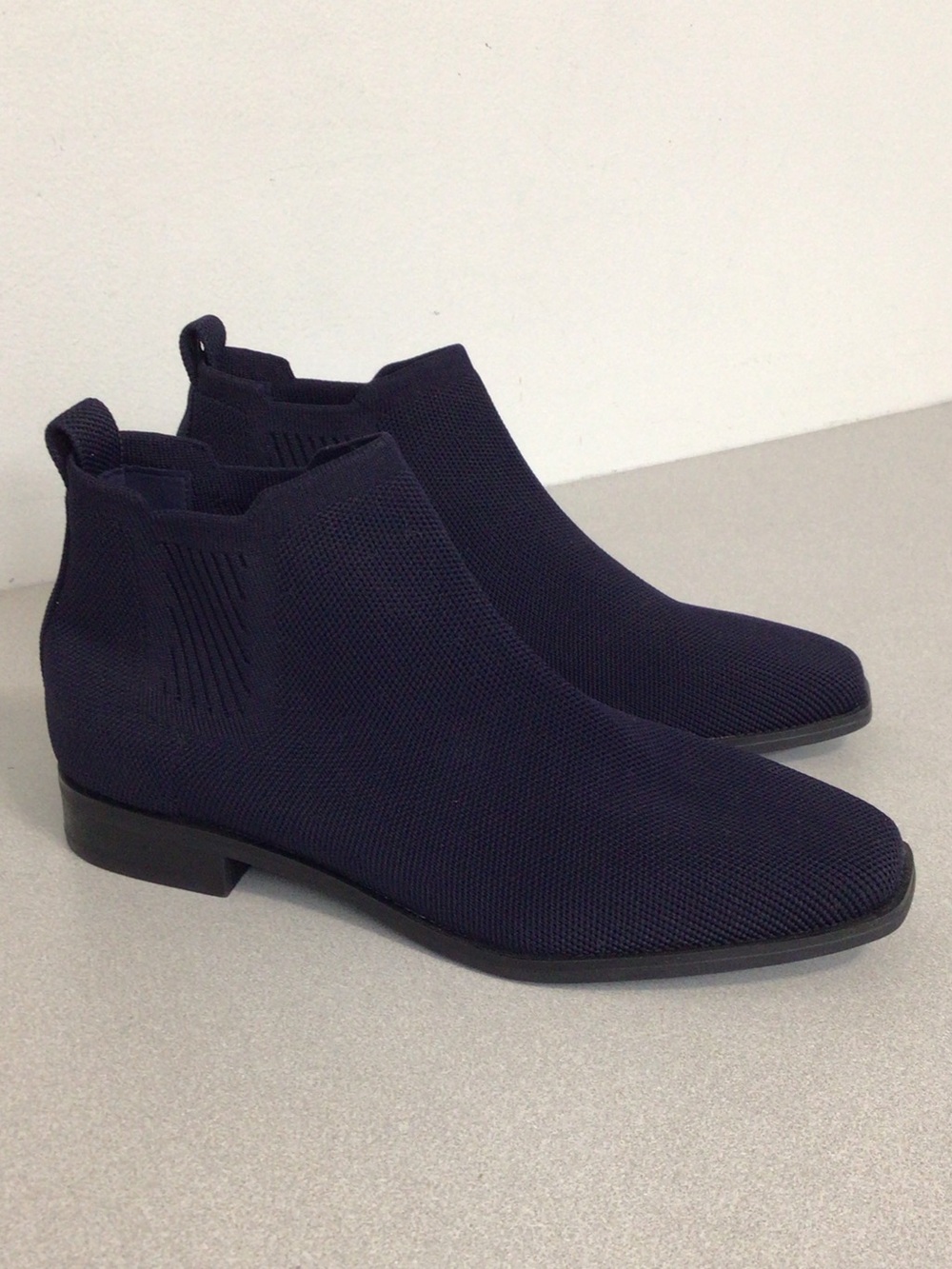 Knit Chelsea Ankle Booties — Navy - Picture 2 of 13